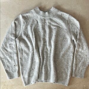 Marks & Spencer | Mock Neck Pearl Sweater